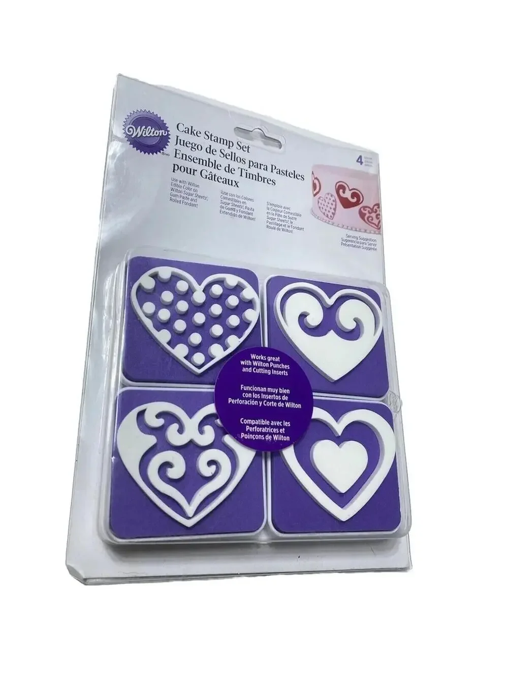 Wilton Heart Cake Stamp Set – Brand New, Ideal for Baking and Cake Decoration